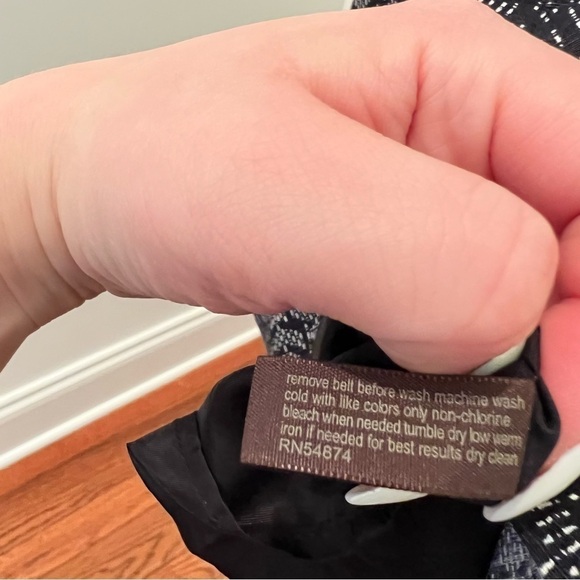 The Limited Strapless Ruffle Mini Formal Dress In Black And White Size 0 - Picture 7 of 16